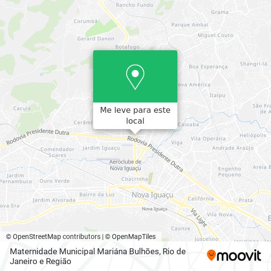 Maternidade Municipal Mariána Bulhões mapa