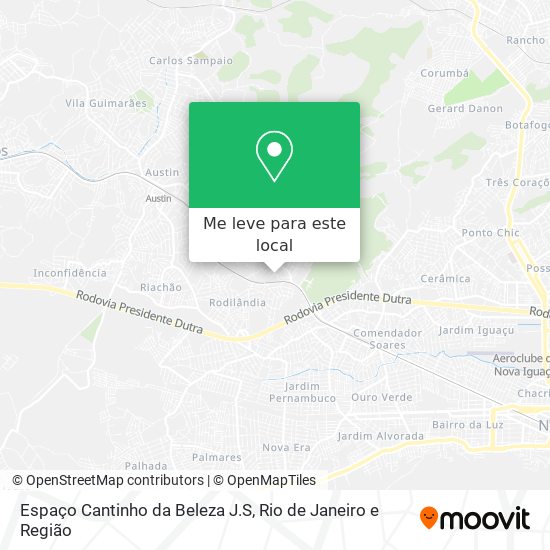 Espaço Cantinho da Beleza J.S mapa