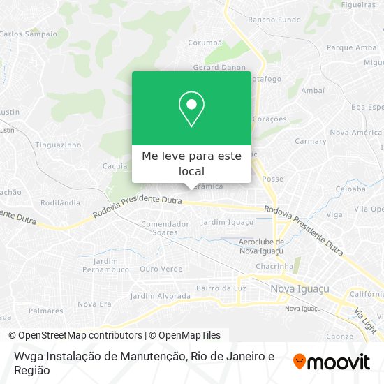 Wvga Instalação de Manutenção mapa