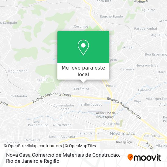 Nova Casa Comercio de Materiais de Construcao mapa
