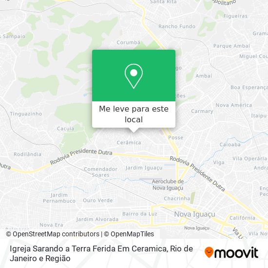 Igreja Sarando a Terra Ferida Em Ceramica mapa