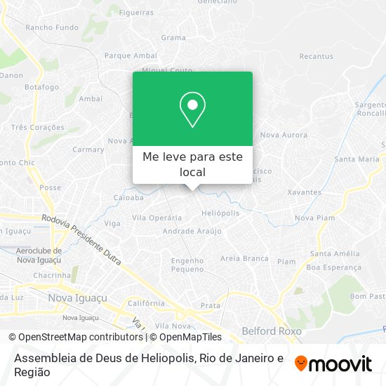 Assembleia de Deus de Heliopolis mapa