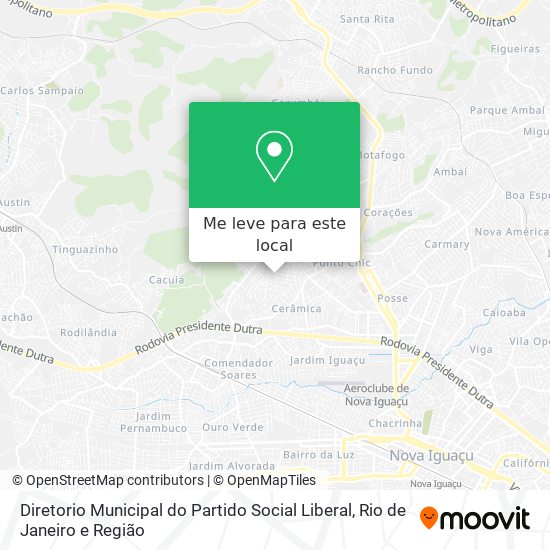 Diretorio Municipal do Partido Social Liberal mapa