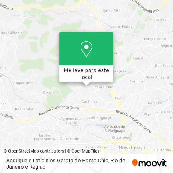 Acougue e Laticinios Garota do Ponto Chic mapa