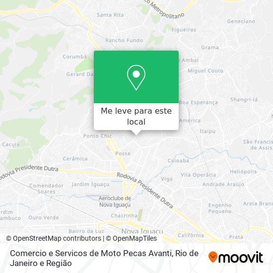 Comercio e Servicos de Moto Pecas Avanti mapa