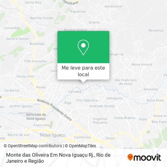 Monte das Oliveira Em Nova Iguaçu Rj. mapa