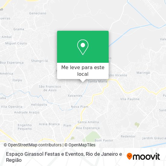 Espaço Girassol Festas e Eventos mapa