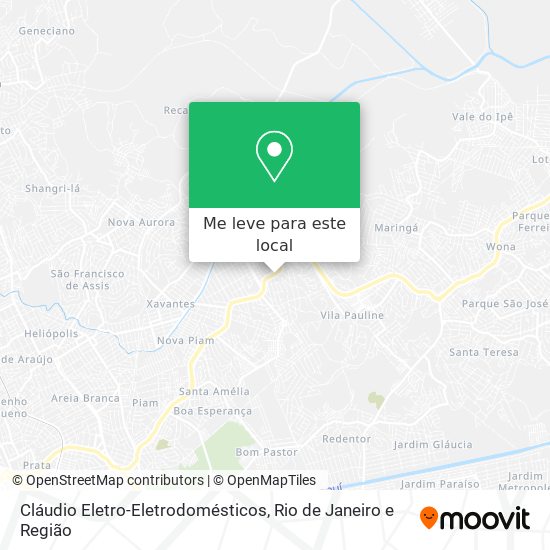 Cláudio Eletro-Eletrodomésticos mapa