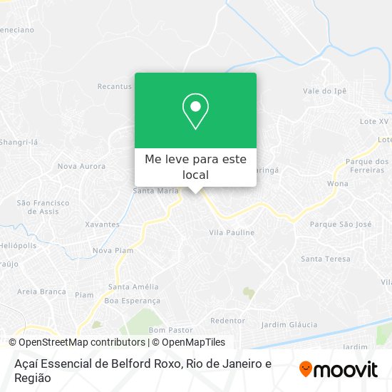 Açaí Essencial de Belford Roxo mapa