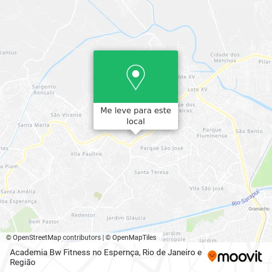 Academia Bw Fitness no Espernça mapa