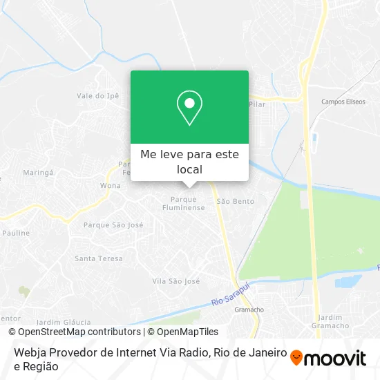 Webja Provedor de Internet Via Radio mapa
