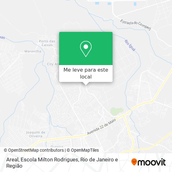 Areal, Escola Milton Rodrigues mapa