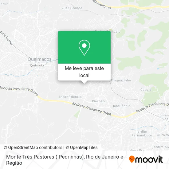 Monte Três Pastores ( Pedrinhas) mapa