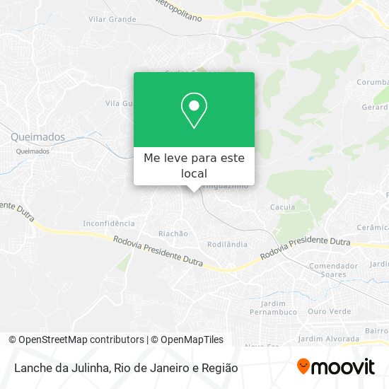 Lanche da Julinha mapa
