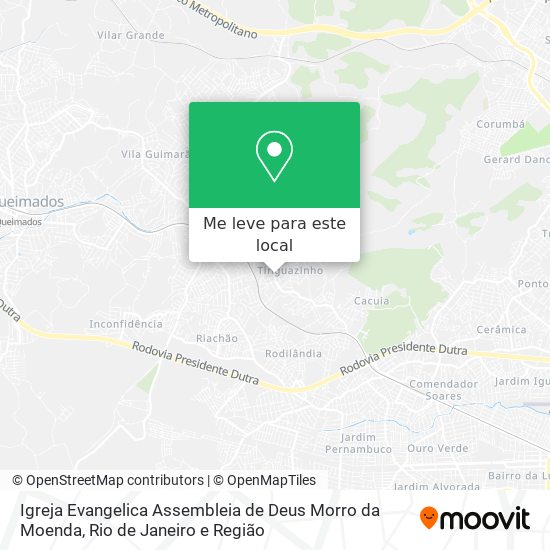 Igreja Evangelica Assembleia de Deus Morro da Moenda mapa