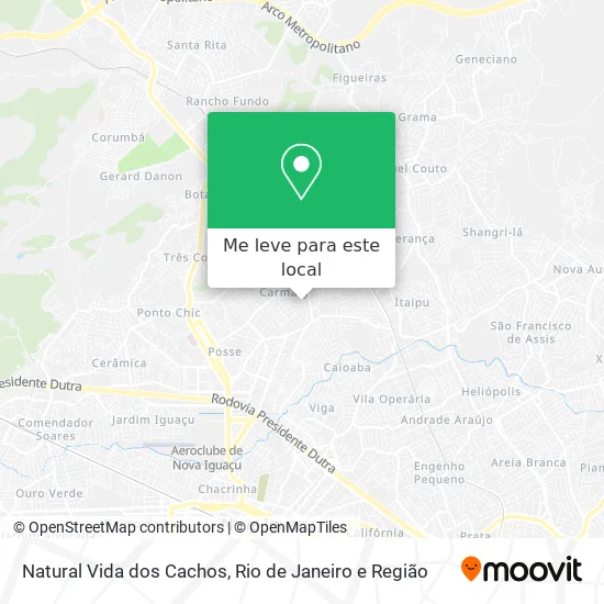 Natural Vida dos Cachos mapa