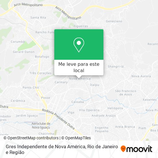 Gres Independente de Nova América mapa