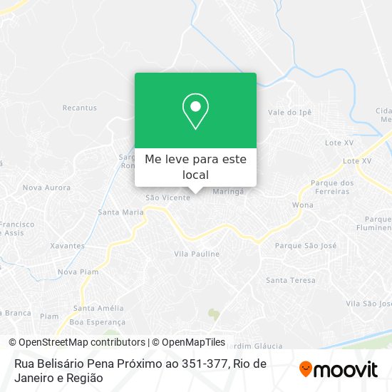 Rua Belisário Pena Próximo ao 351-377 mapa