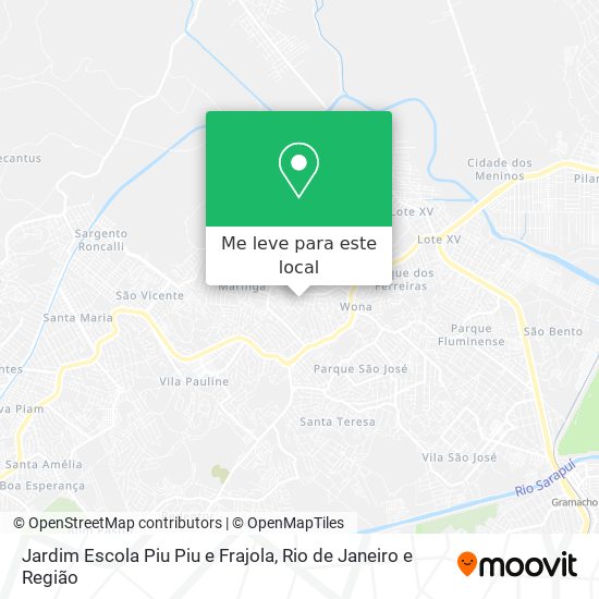 Jardim Escola Piu Piu e Frajola mapa