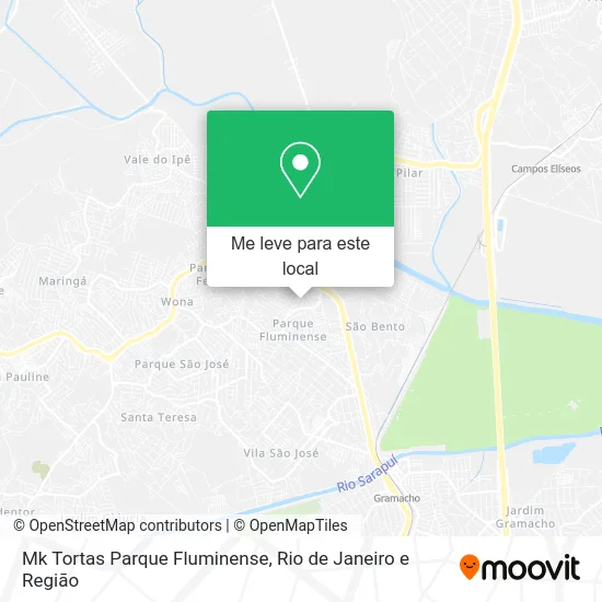 Mk Tortas Parque Fluminense mapa
