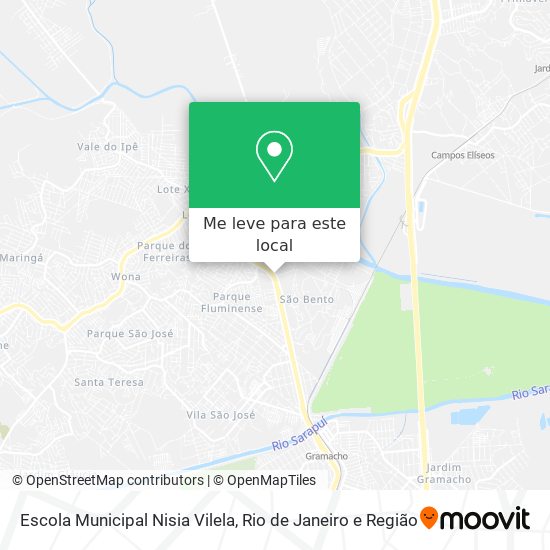 Escola Municipal Nisia Vilela mapa