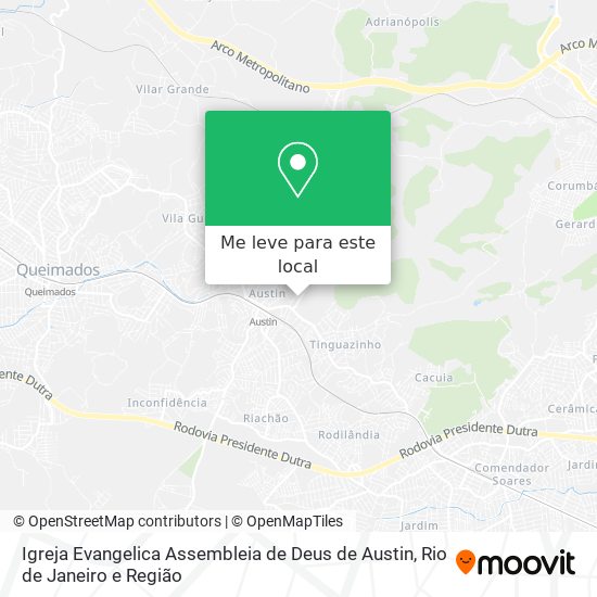 Igreja Evangelica Assembleia de Deus de Austin mapa