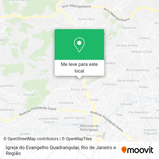 Igreja do Evangelho Quadrangular mapa