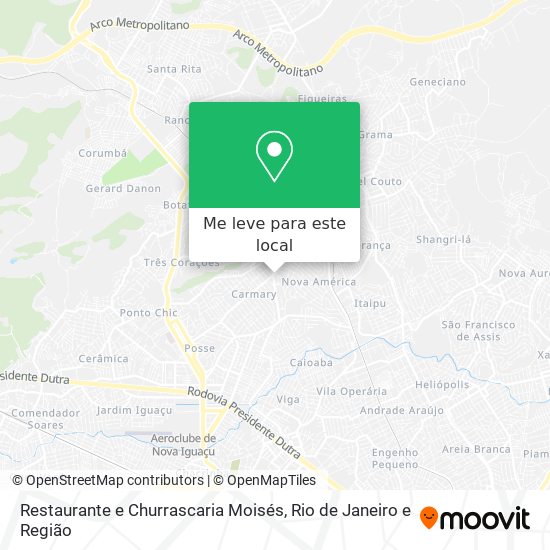 Restaurante e Churrascaria Moisés mapa