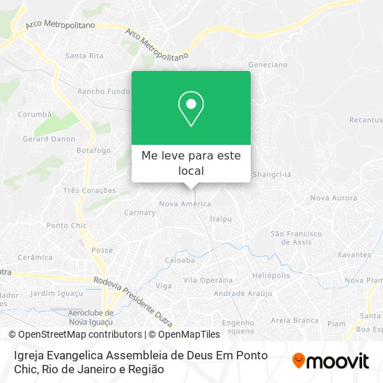 Igreja Evangelica Assembleia de Deus Em Ponto Chic mapa