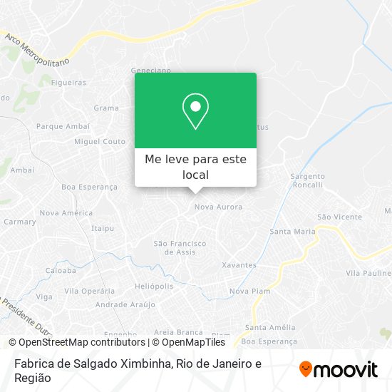 Fabrica de Salgado Ximbinha mapa