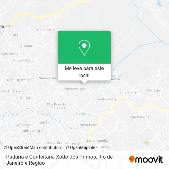 Padaria e Confeitaria Xodo dos Primos mapa