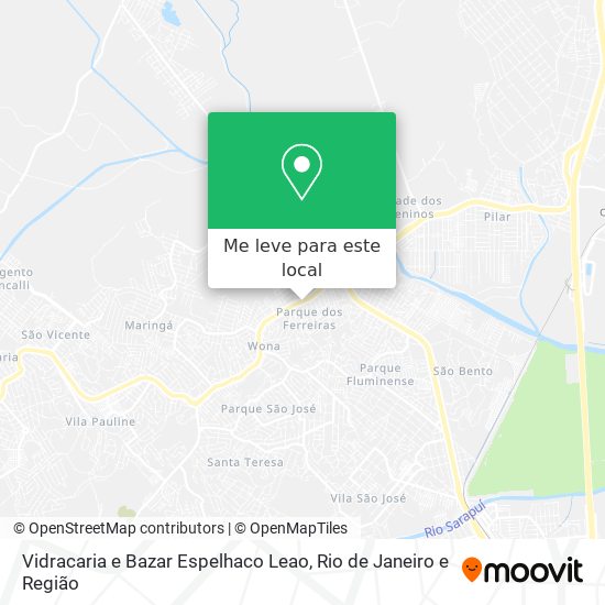 Vidracaria e Bazar Espelhaco Leao mapa