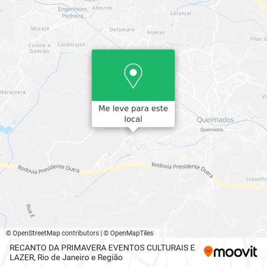 RECANTO DA PRIMAVERA EVENTOS CULTURAIS E LAZER mapa