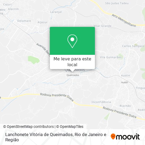 Lanchonete Vitória de Queimados mapa