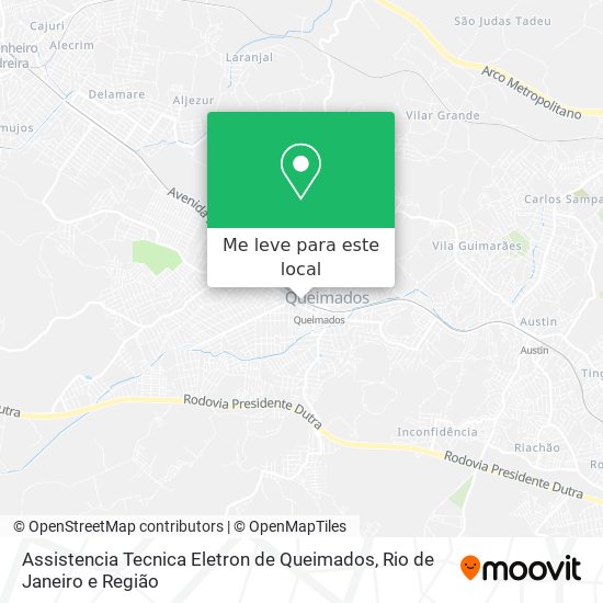 Assistencia Tecnica Eletron de Queimados mapa