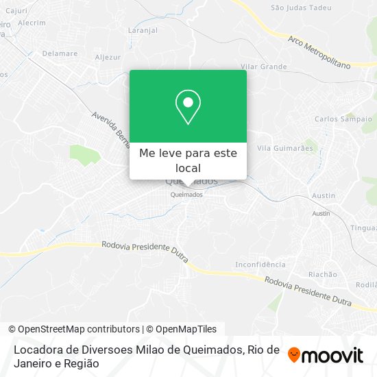 Locadora de Diversoes Milao de Queimados mapa