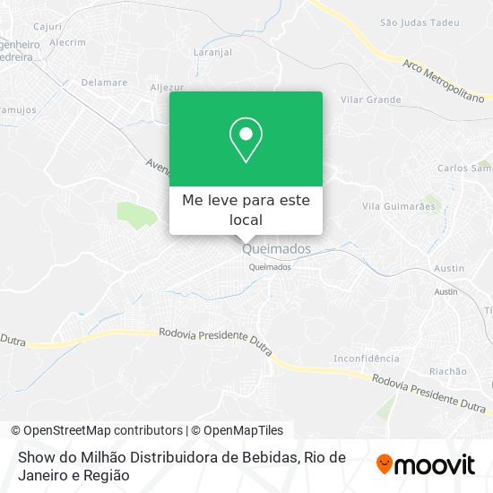 Show do Milhão Distribuidora de Bebidas mapa