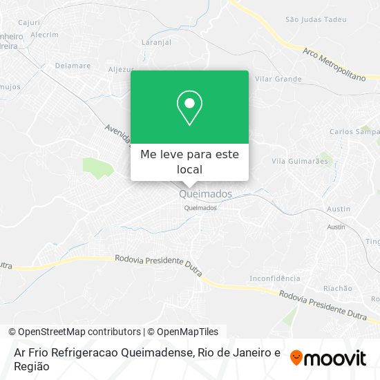 Ar Frio Refrigeracao Queimadense mapa