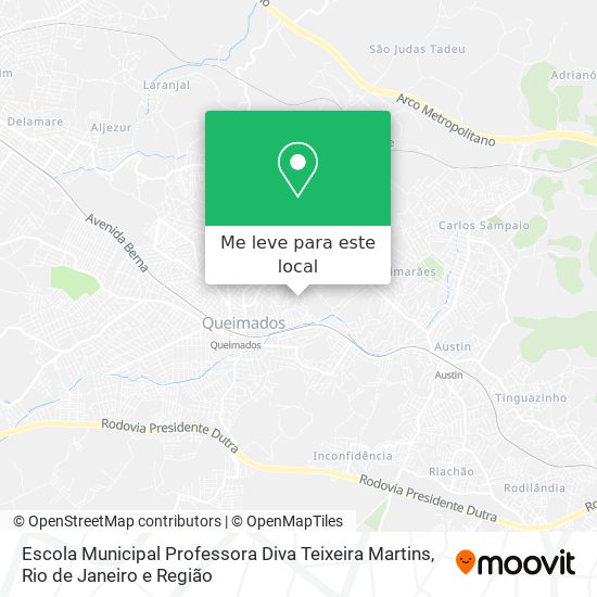 Escola Municipal Professora Diva Teixeira Martins mapa