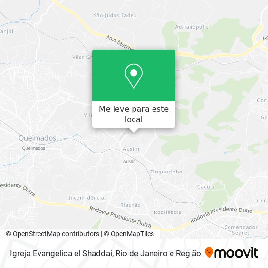 Igreja Evangelica el Shaddai mapa
