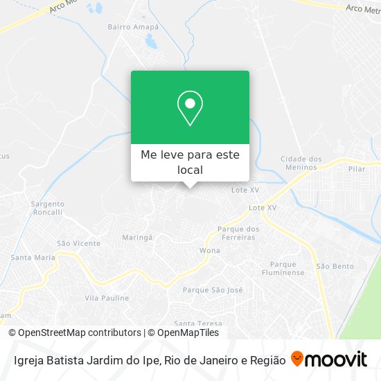 Igreja Batista Jardim do Ipe mapa