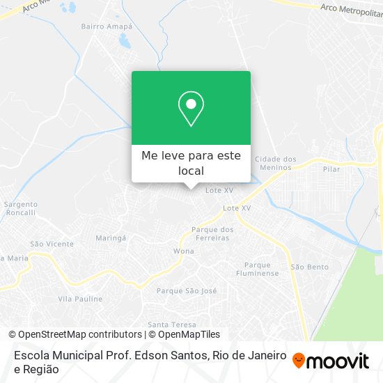 Escola Municipal Prof. Edson Santos mapa