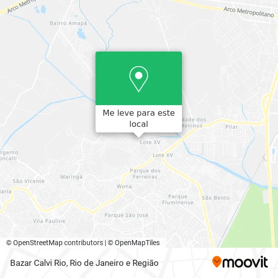 Bazar Calvi Rio mapa