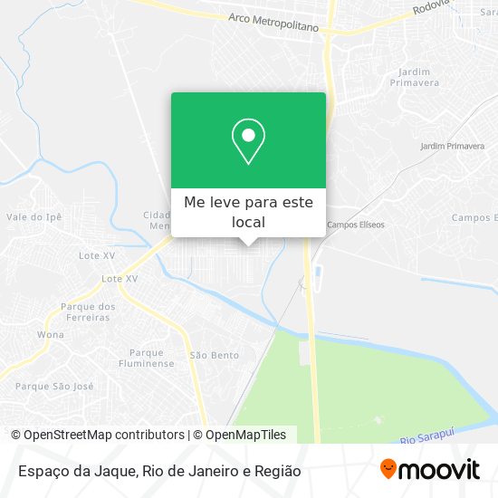 Espaço da Jaque mapa