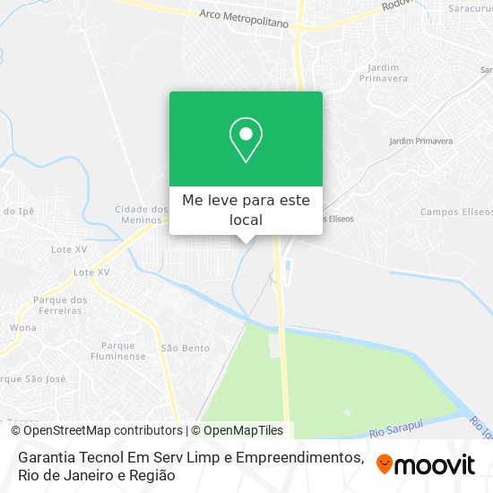 Garantia Tecnol Em Serv Limp e Empreendimentos mapa