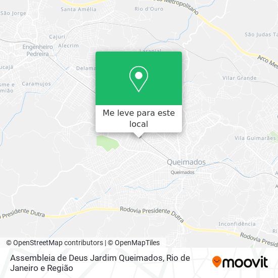 Assembleia de Deus Jardim Queimados mapa