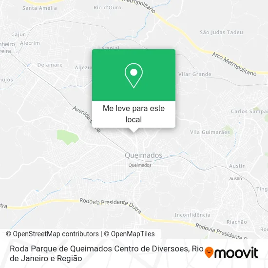 Roda Parque de Queimados Centro de Diversoes mapa