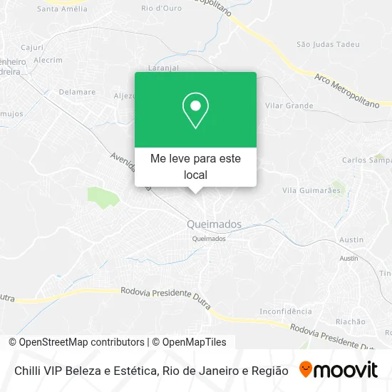 Chilli VIP Beleza e Estética mapa