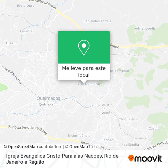 Igreja Evangelica Cristo Para a as Nacoes mapa