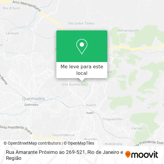 Rua Amarante Próximo ao 269-521 mapa